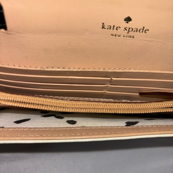 Kate Spade New York Cream and Black Women's Bow Embellished Wallet - Picture 6 of 10